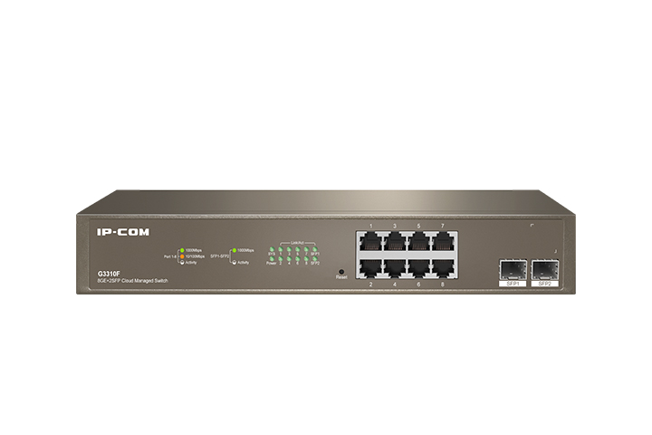 G3310F Switch 8Px1G L2 Cloud +2xSFP IP-COM