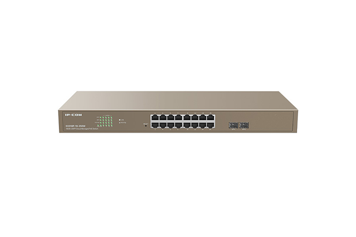 G3318P-16-250W Switch 16Px1G PoE 240W L2 Cloud +2xSFP IP-COM